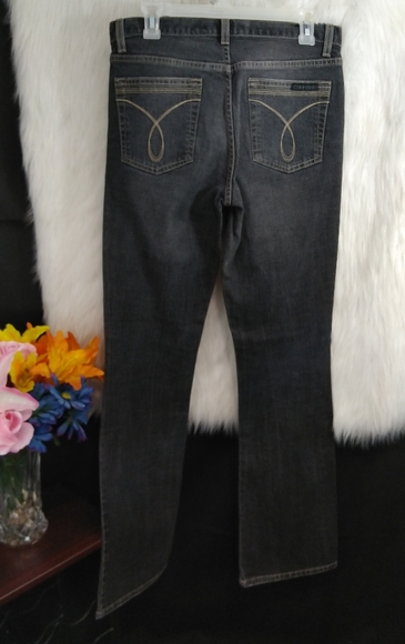 Calvin Klein Black Flare Leg Jeans Size 6 - Picture 9 of 13